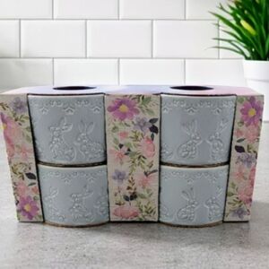 NEW The Bakeshop Easter Bunny Pastel Blue Ceramic Ramekins - Set of 4